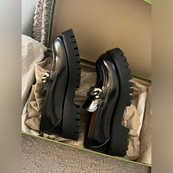 New Gucci Chunky Loafers Chained GG 39.5 MSRP $1190 - Picture 3 of 13